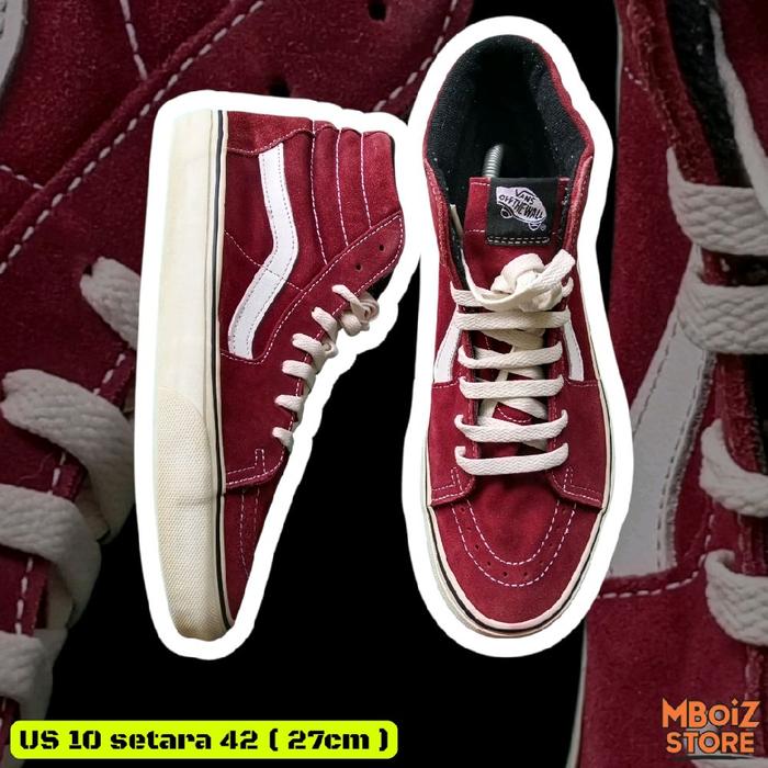 Sepatu Vans SK 8 Hi warna Red