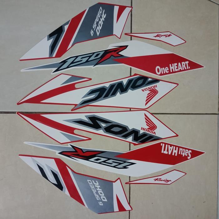 stiker striping honda sonic 150 r merah 2018 lis body standar berkualitas [NTS]