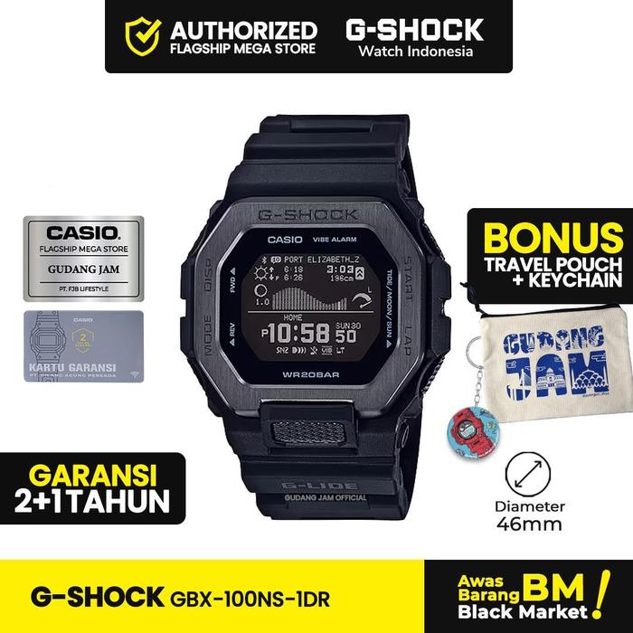 G-Shock GShock GBX-100NS-1DR GBX-100NS GBX-100 GBX100NS GBX 100NS  Watches Pria Kaca Glasses
