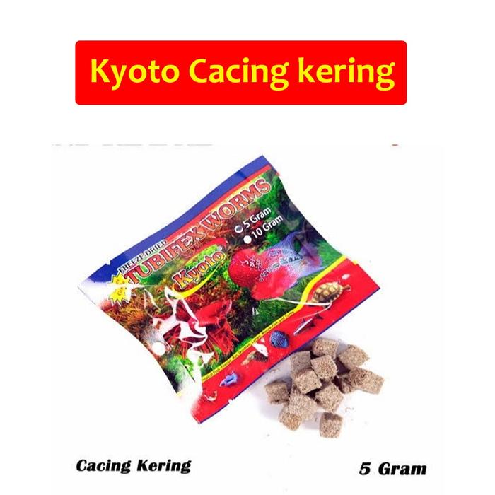 Makanan Ikan Cacing Sutra Kering Kyoto Tubifex Worms Cacing Beku Kering Pakan Ikan Hias Fish Food Pe