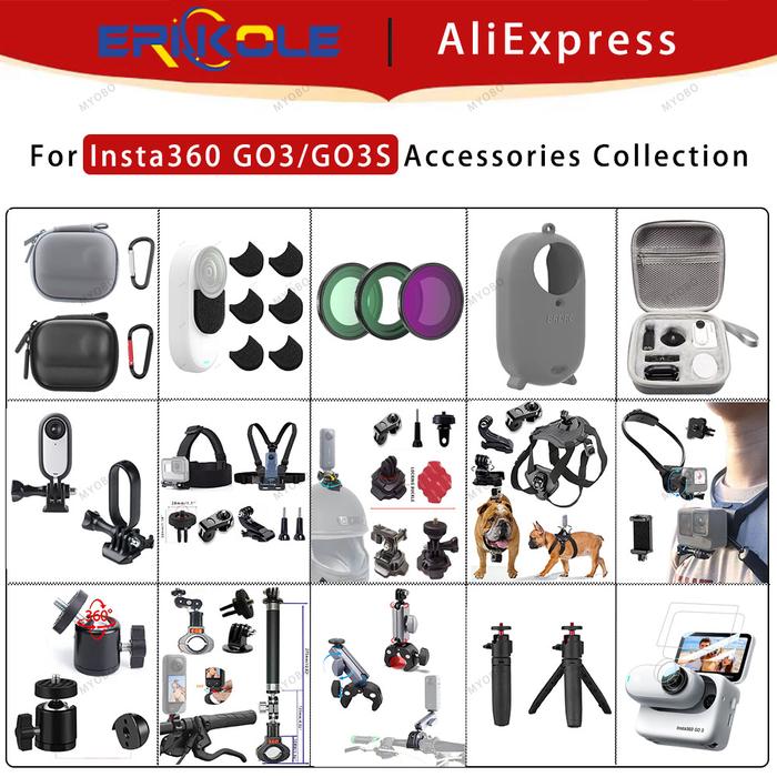 For Insta 360 GO3/GO3S Accessories, For Insta 360 GO3 Chest Strap Protective Case Storage Bag for In