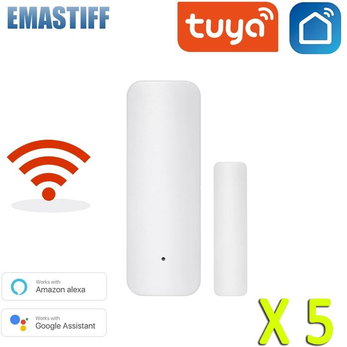 Tuya Smart WiFi Sensor Pintu Detektor Terbuka/Tertutup Kompatibel