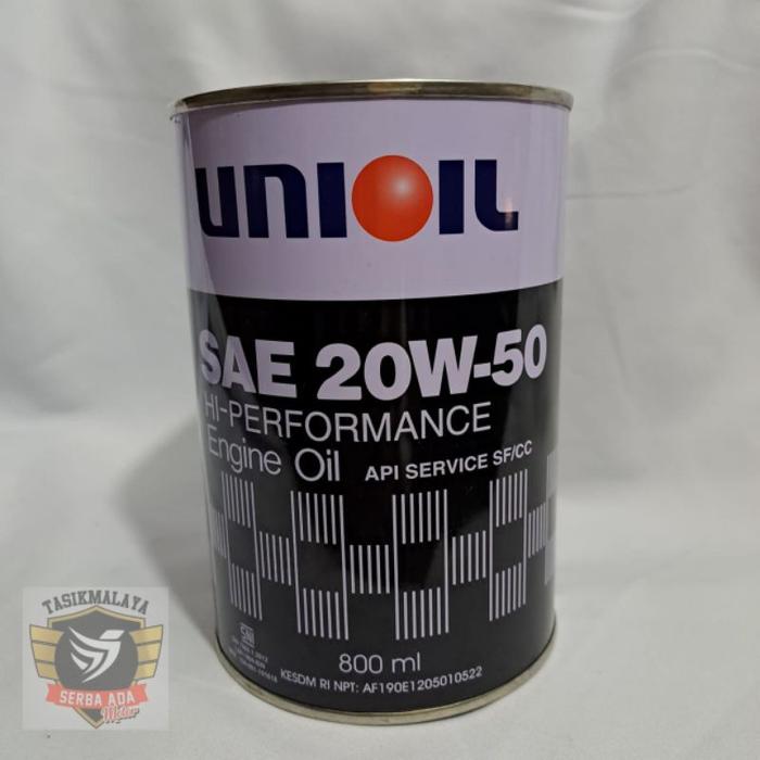 Oli Unioil Sae 20W-50 800 Ml