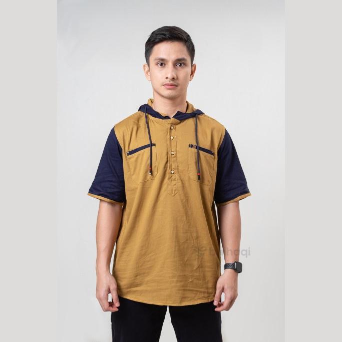 Terbaru Baihaqi Kurta Hoodie Fathi Lengan Pendek Bhk4