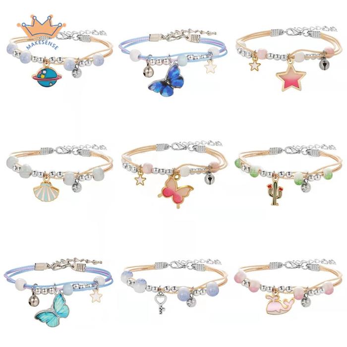 COD⭐GELANG TANGAN TALI MODEL KOREA / GELANG TALI KOREA BESTIE / BRACELET GELANG TANGAN COUPLE BESTIE