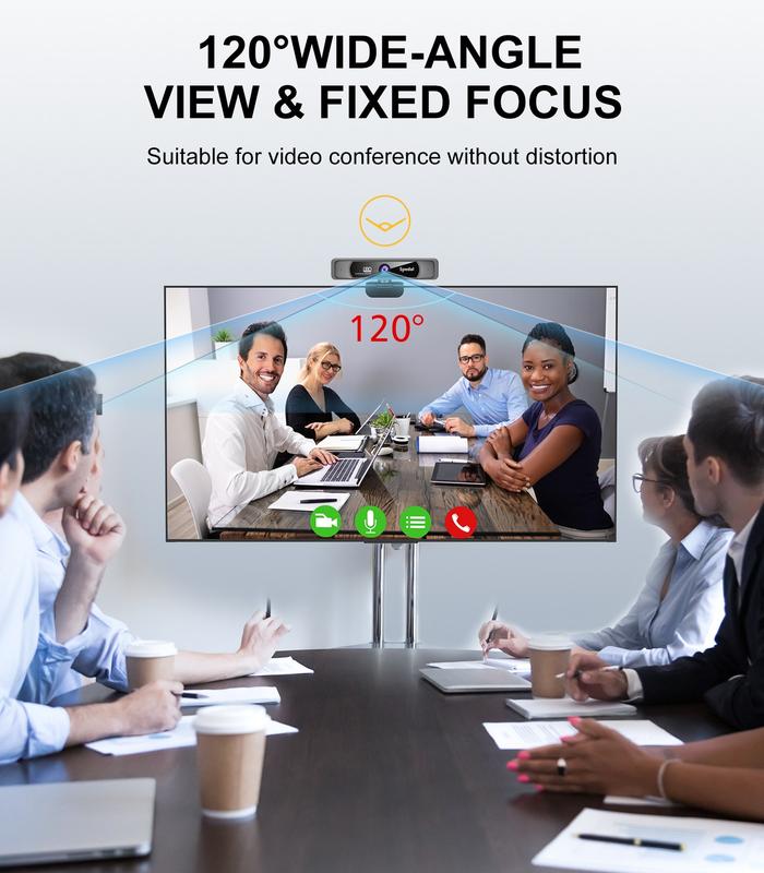 Spedal FF931 Webcam HD 4K Webcam Sudut Lebar 120 ° dengan Mikrofon