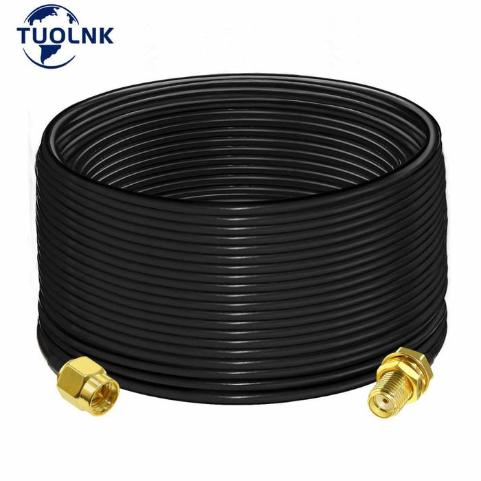 Kabel Coaxial RG58 Extension SMA Male to Female Pure Copper 25/35M
