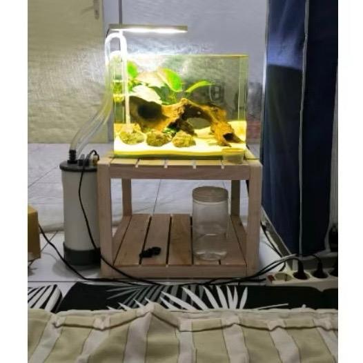 Rak akuarium mini rak display aksesoris rak kosmetik meja kamar rak bumbu dapur rak susun serbaguna