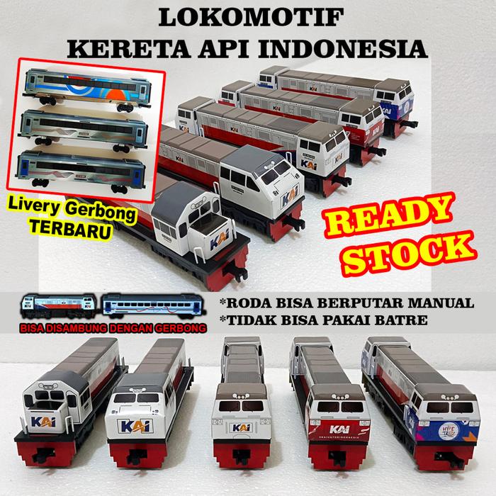 Kereta Api Indonesia Lokomotif Gerbong ( handmade )