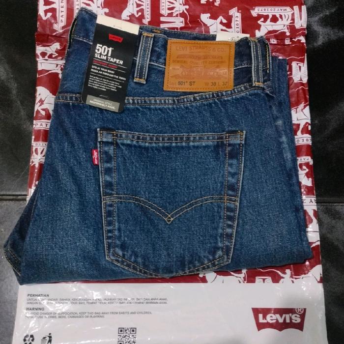 Levi’s Original 501 ST Size 38 Slim Taper Selvedge Denim / Celana Jeans Ujung Kain