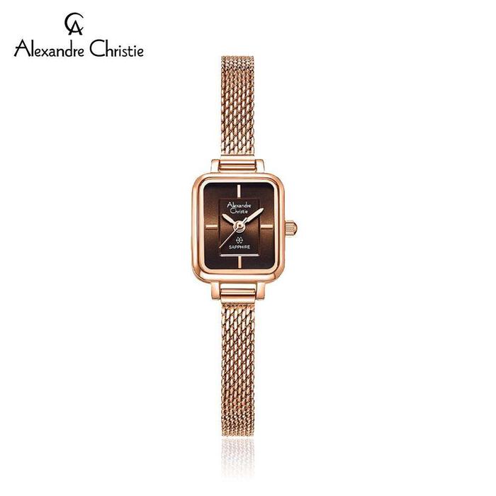 Jam Tangan Wanita Alexandre Christie AC-2B38 / AC 2B38 Diameter Kecil Tali Rantai Mesh Tahan Air