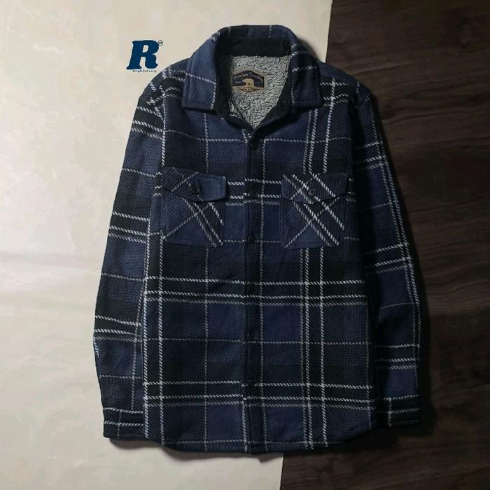 Kemeja Lengan Panjang Jacket Flannel Shirt Fleece Sherpa 4 Pocket FREEDOM FOUNDRY Size fit L Unisex 