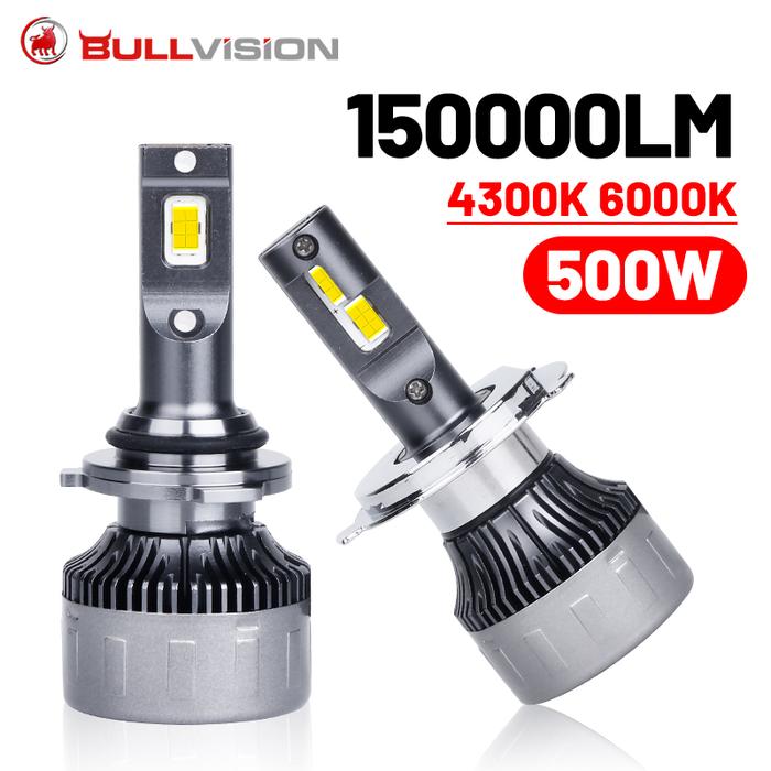 Bullvision H11 LED Headlight 500W Canbus LED H7 H4 H8 HB3 9005 9006