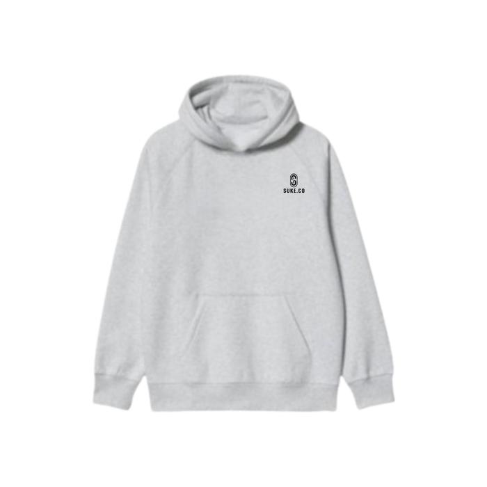 Suke.co Sweater Hoodie Cowok Logo Bold Nagata Abu Misty M68 Unisex Pria Tebal