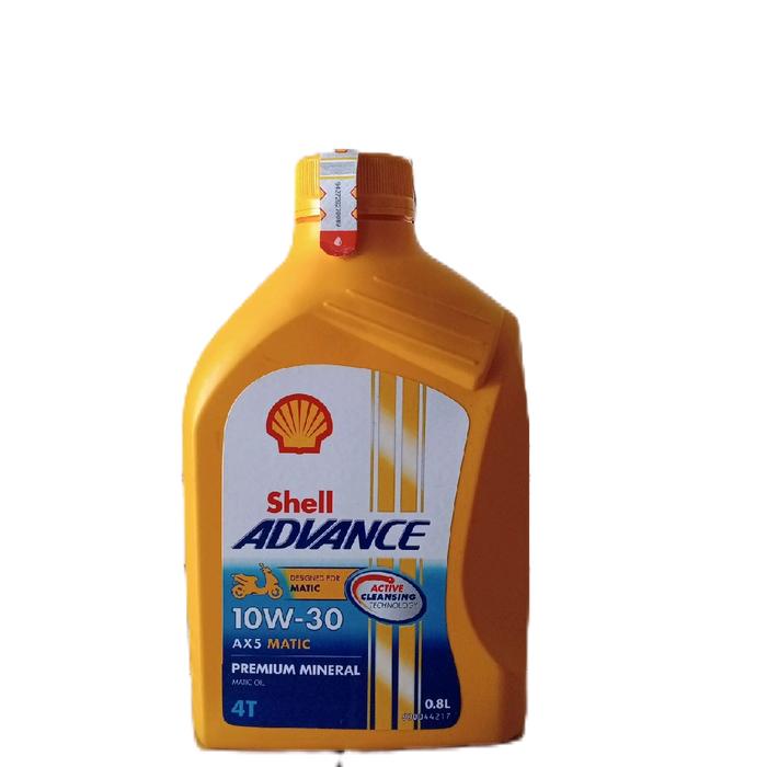 Shell Advance Ax5 Matic 0,8ML Minyak Mesin Motor 10W-30 Premium Mineral untuk Sepeda Motor - Motorcy