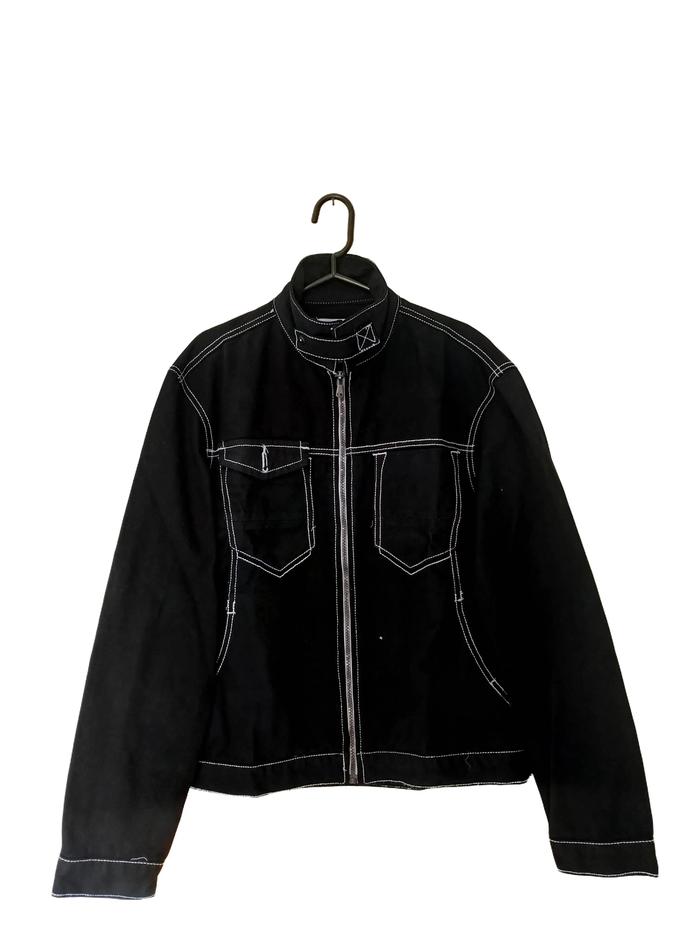 New Jaket Jeans EMBA Original 100% Wanita Pria Panjang