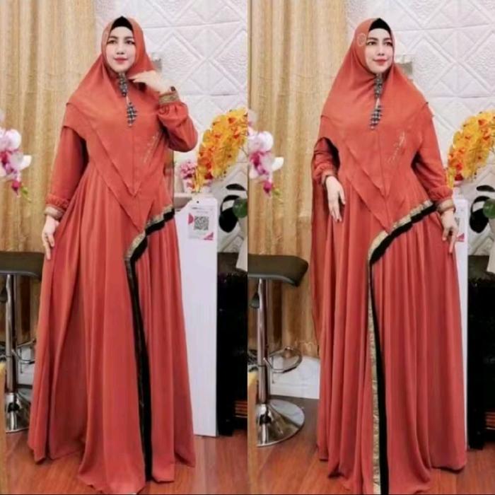 SALE - Gamis Naila syari by fazza gamis wanita lebaran siap pakai Wanita Muslim Dress Baju Dewasa