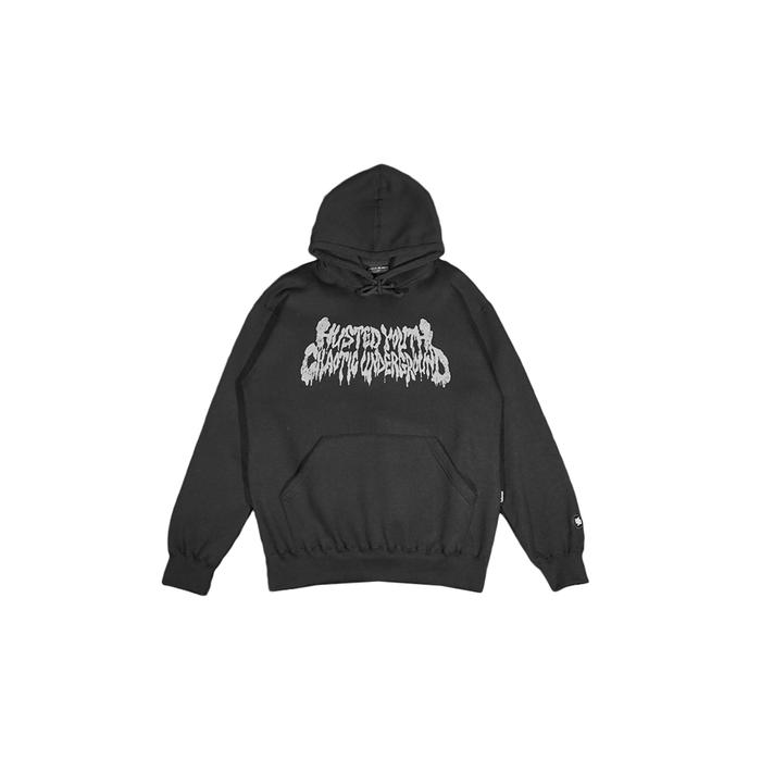 0226 JAKET HUSTED MELBON BLACK HOODIE