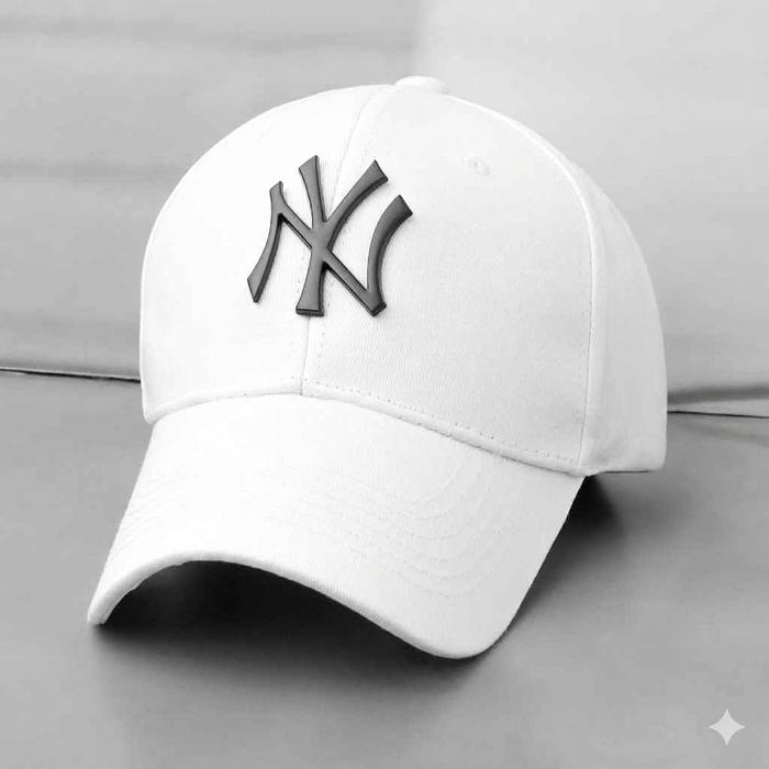 Topi NY MLB Baseball Pria Logo Metal Plat Besi Mirror ORIGINAL FULL TAG Pengait Cetekan