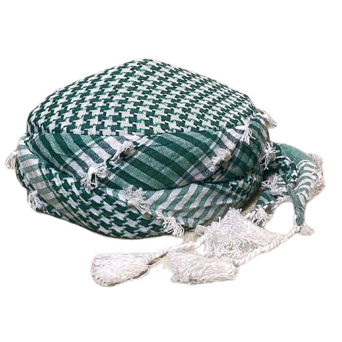 Peci Batik Jogokariyan Sorban Arafat Hijau - Kopiah Muslim Anak-anak & Dewasa - Tenun, Motif, Songko