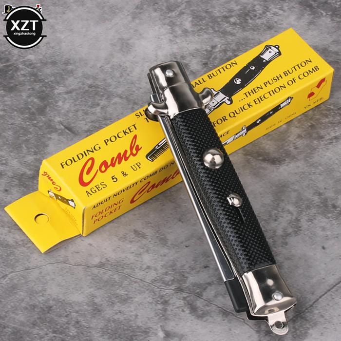 1pc Folding Spring Comb Hair Styling Tools Folding Pocket Comb Spring Comb Men's Beard Comb Accessor