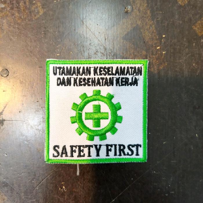 Logo bordir K3, logo bordir first safety,bordir logo,logo,bordir First safety