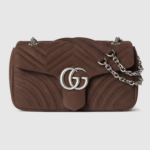 Tas Premium Wanita,GG Marmont medium shoulder bag,brown