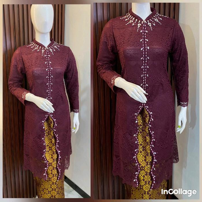 NEW Kebaya sanghai arumi - Kebaya modern - SET Kebaya sanghai arumi,Rok Plisket