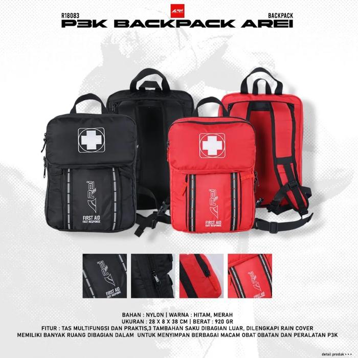 RANSEL AREI P3K OUTDOORGEAR - TAS MENYIMPAN OBAT-OBATAN /P3K - TAS MULTIFUNGSI PRAKTIS - WILDSPITZE