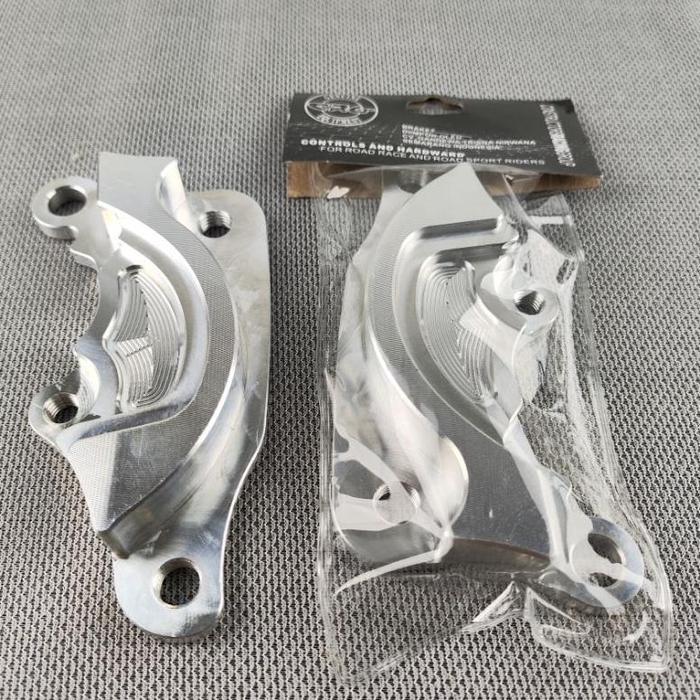 BREKET KALIPER 2 PISTON CNC CRG MIO MIO SOUL RCB S1 DICS PIRINGAN CAKRAM 220MM 260MM BRACKET KALIPER