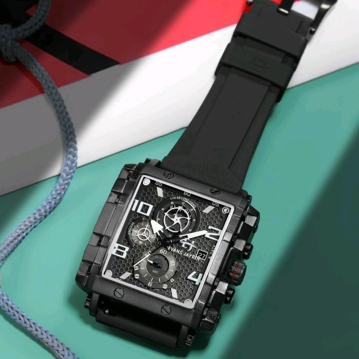 EVANS JAYDEN 9557 RUBBER JAM TANGAN PRIA CHRONOGRAPH