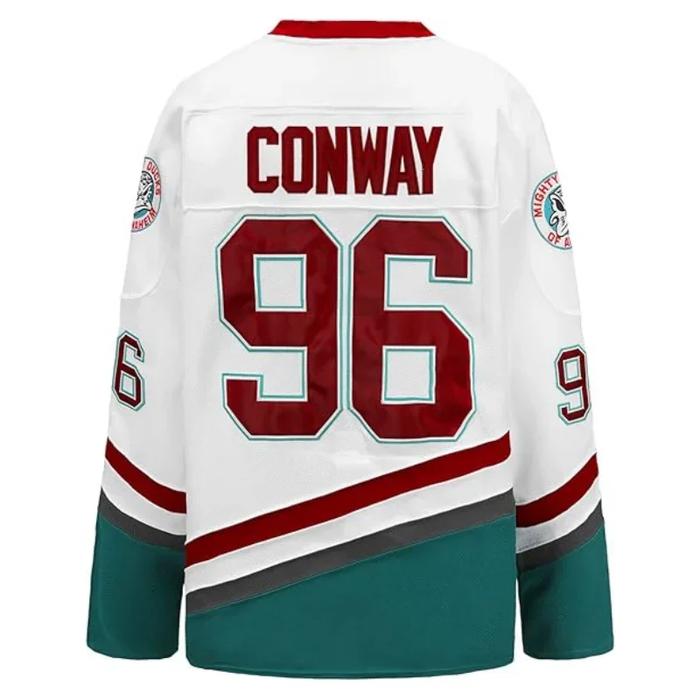 Movie Mighty Ducks Jersey Charlie Conway # 96 Adam Banks # 99 Ice Hockey Jersey Men's # 33 Greg Gold