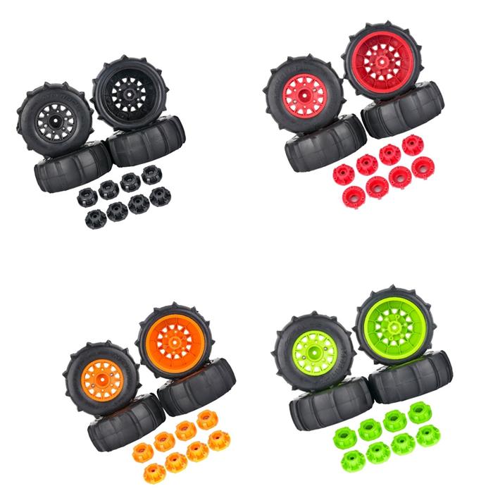 4 Buah 116Mm 1/8 1/10 Roda Ban Pasir Truk Kursus Pendek dengan