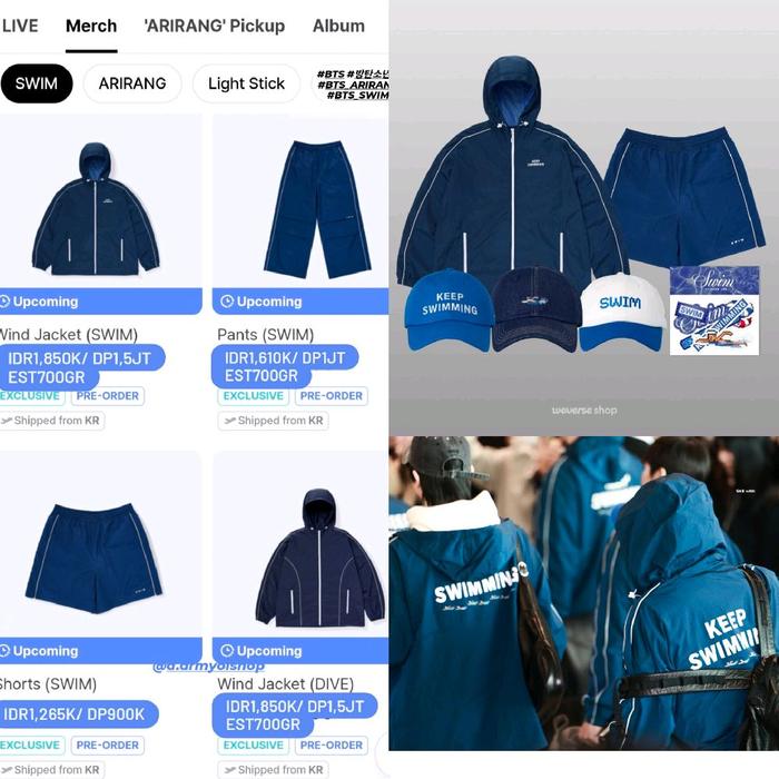 PO OFFICIAL BTS SWIM MERCH