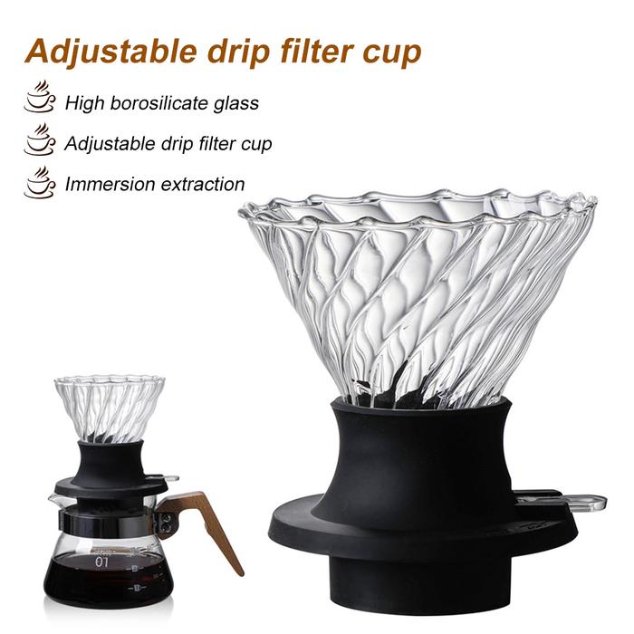Coffee Dripper Filter Pour Over Coffee Maker Immersion Hand-Brewed