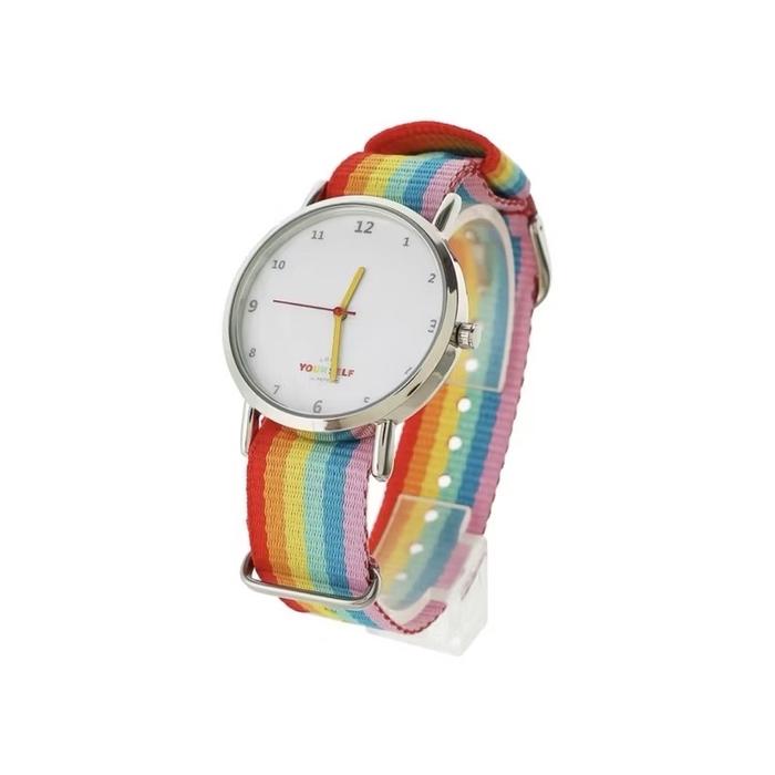 JAM MINISO COLORFUL NYLON STRAP WATCH MINISO RAINBOW