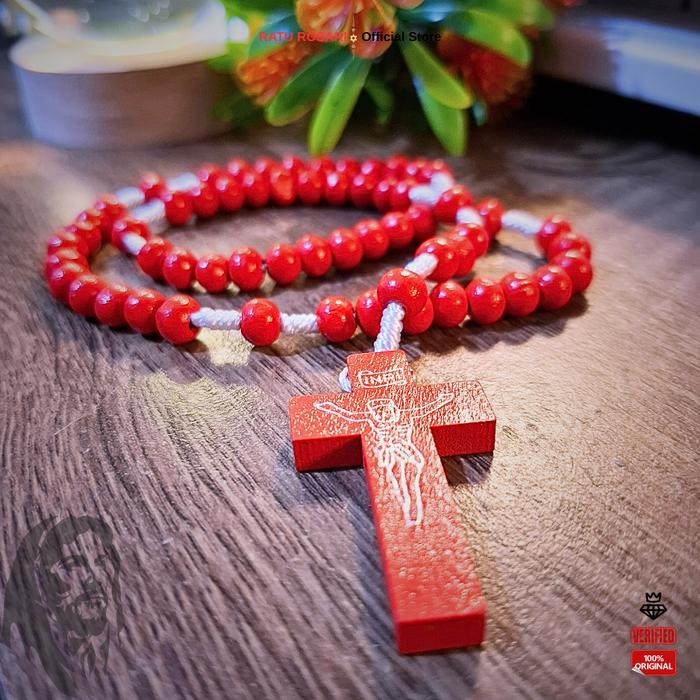 Rosario Kayu / Rosario Kayu Merah / Rosario Katolik Kayu unik