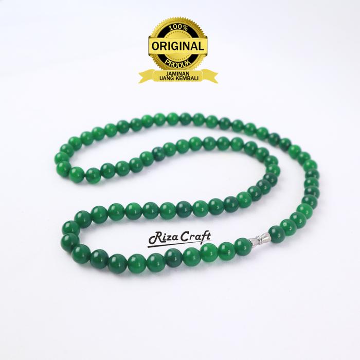 Kalung Kesehatan Batu Giok Hijau Asli Natural Untuk Pria Wanita