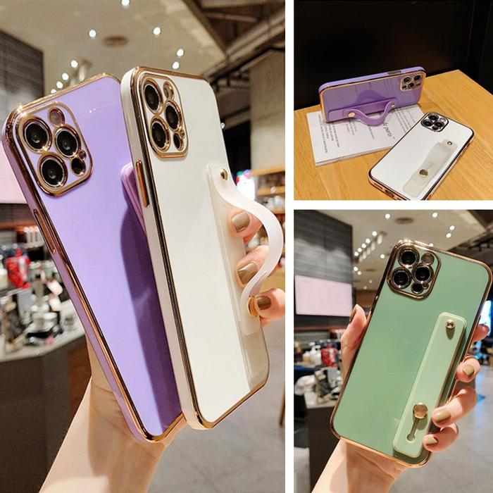 Wrist Strap Plating Phone Case For OPPO Reno8 Reno7 Reno6 Pro Reno 8