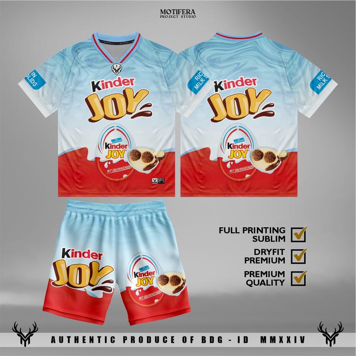 Jersey Kinder Joy Makanan Viral Setelan Vintage Unisex Anak Hingga Jumbo Dewasa - Motifera Studio
