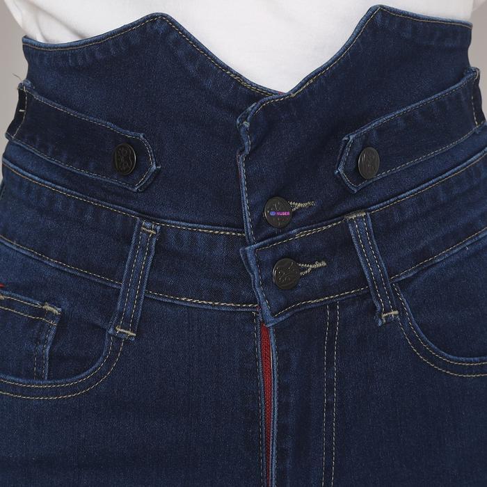 Skinny Hh Waist Active Celana Panjang Jeans Wanita E01 All Ue Cream Hitam Navy Katun