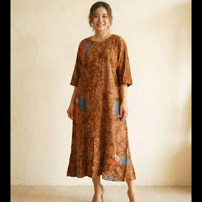 TERBARU DASTER JUMBO MOTIF SUNAN TERKINI Wanita Busui Rayon Tidur Panjang Bumil Dress Dewasa Batik B