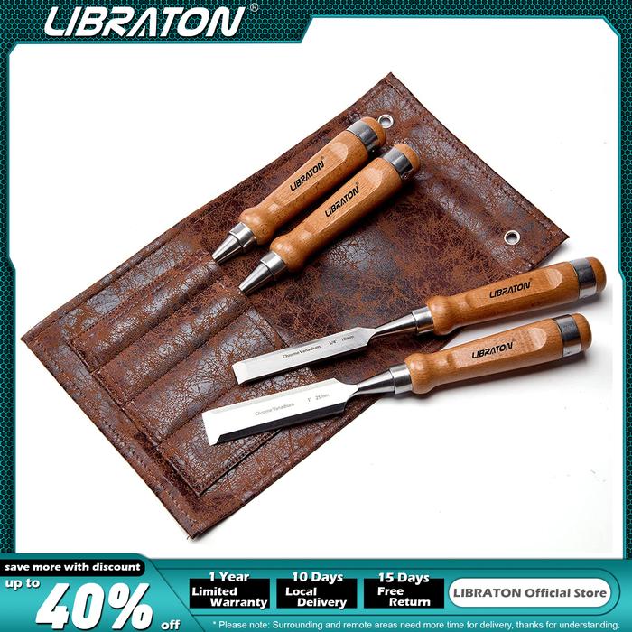 Set Pahat Kayu Libraton, Set Pahat Kayu CR-V 4 Buah, Pahat