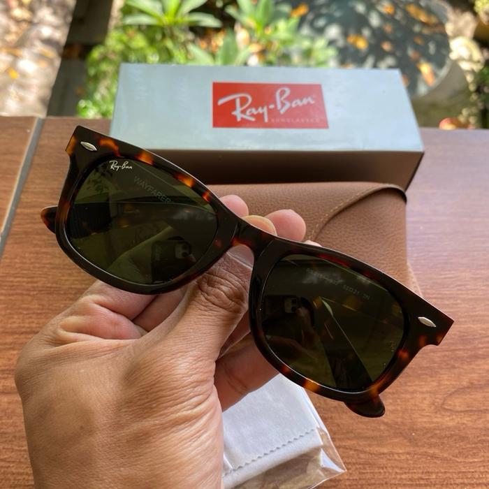 kacamata rayban wayfarer square tortoise sz 52