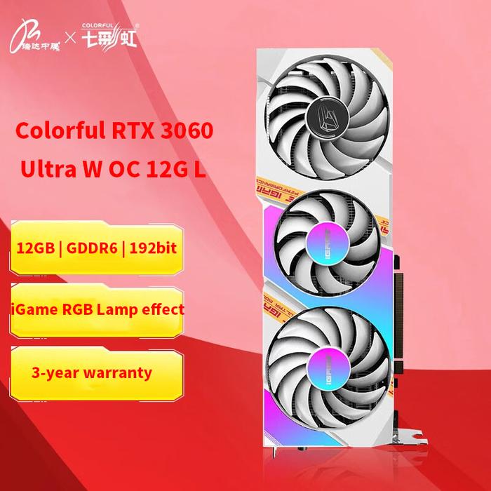 IGame GeForce RTX 3060 Ultra W OC 12G L Warna-warni Kartu Grafis 12GB
