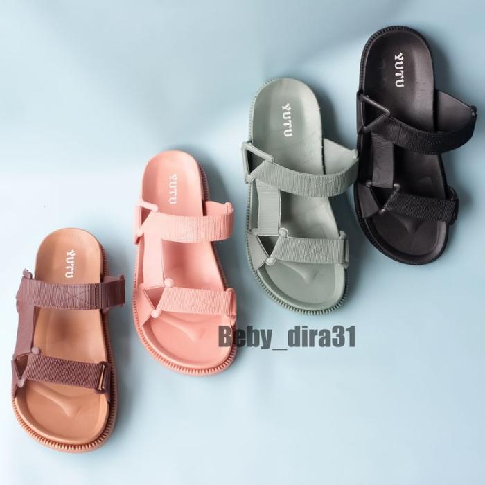 Sendal Gunung Jelly Tanpa Tali Belakang Model SlipOn Kekinian| Yutu 9101