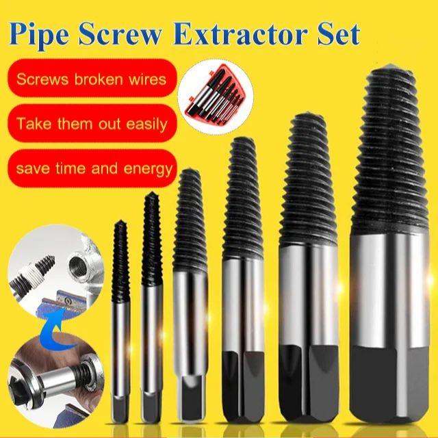 Pipe Screw Extractor Set Damaged Screw Broken Bolt Water Pipe Remover