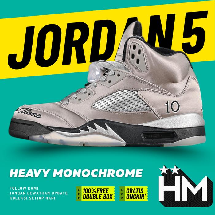 Jordan 5 Retro Wings Medium Grey Metallic Silver IO2038-001 Sneaker (Size 36-48.5)
