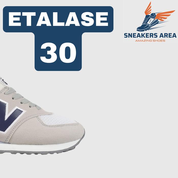 SEPATU KASUAL NB 574 GRAY NAVY RED UNISEX PRIA WANITA ETALASE 30