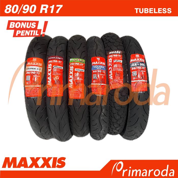 Ban Belakang Motor Honda CS1 Tubeless MAXXIS 80/90 Ring 17
